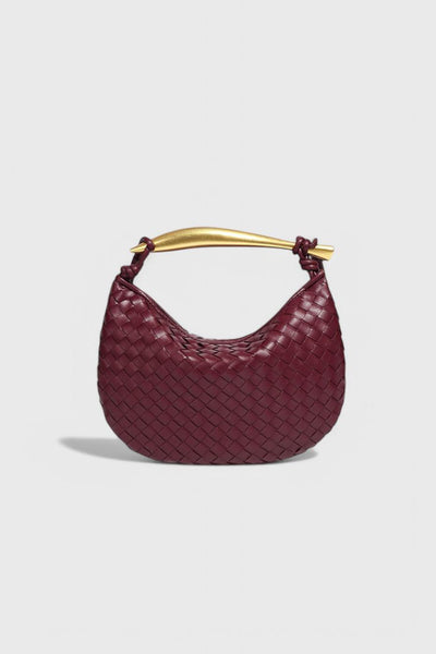 Gerda | Woven Bag with Gold Handle