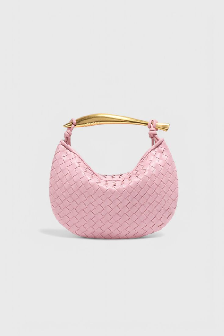 Gerda | Woven Bag with Gold Handle